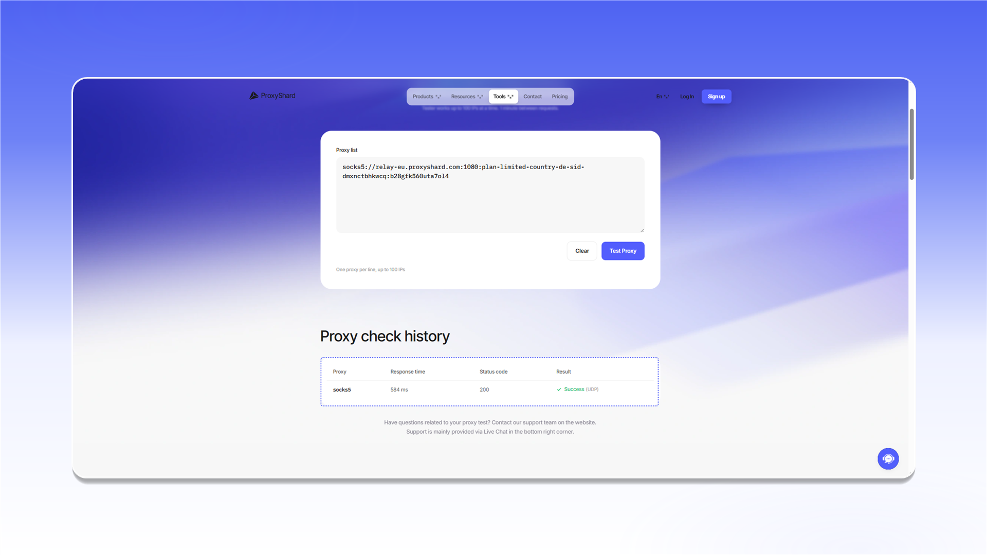 使用 Proxy Tester 检测代理