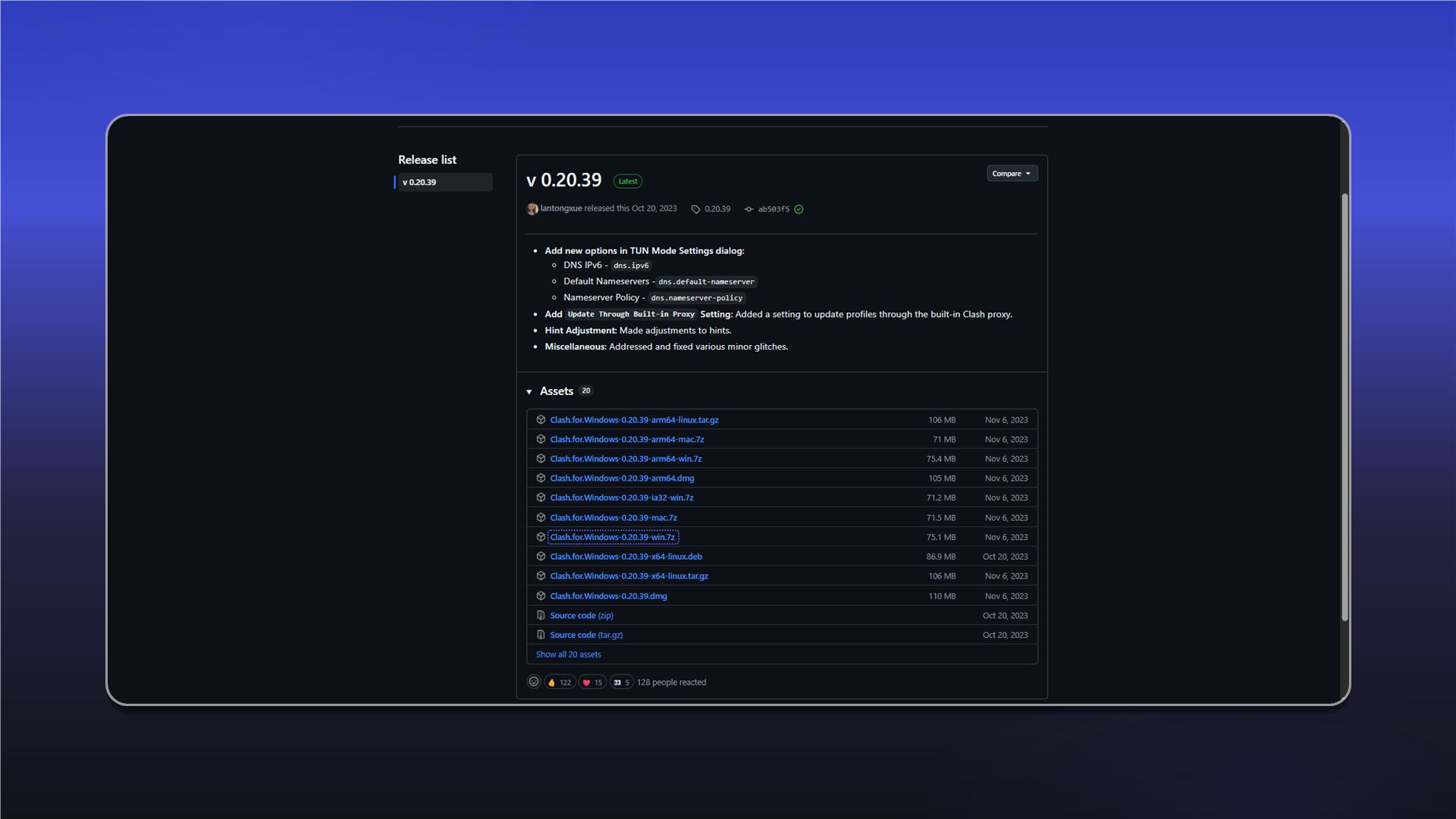从 GitHub 下载 Clash for Windows