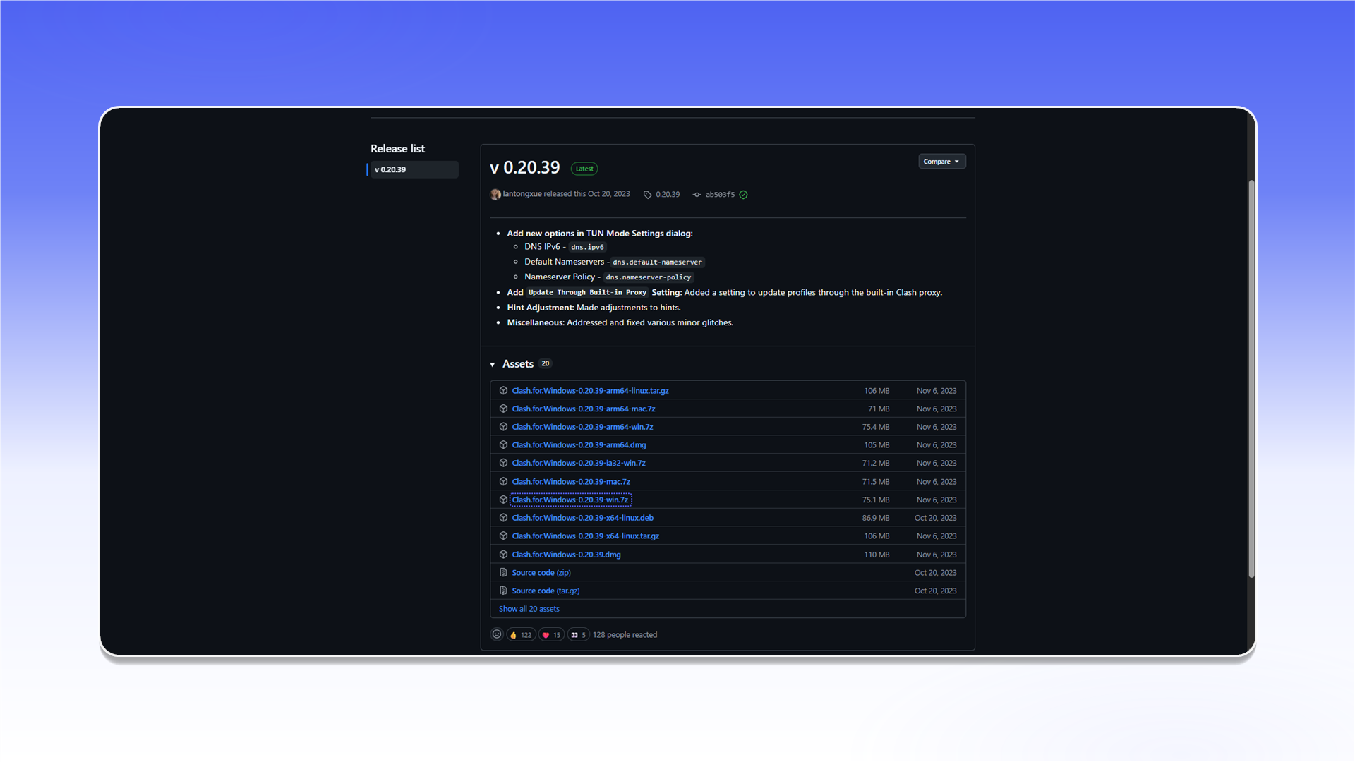 从 GitHub 下载 Clash for Windows
