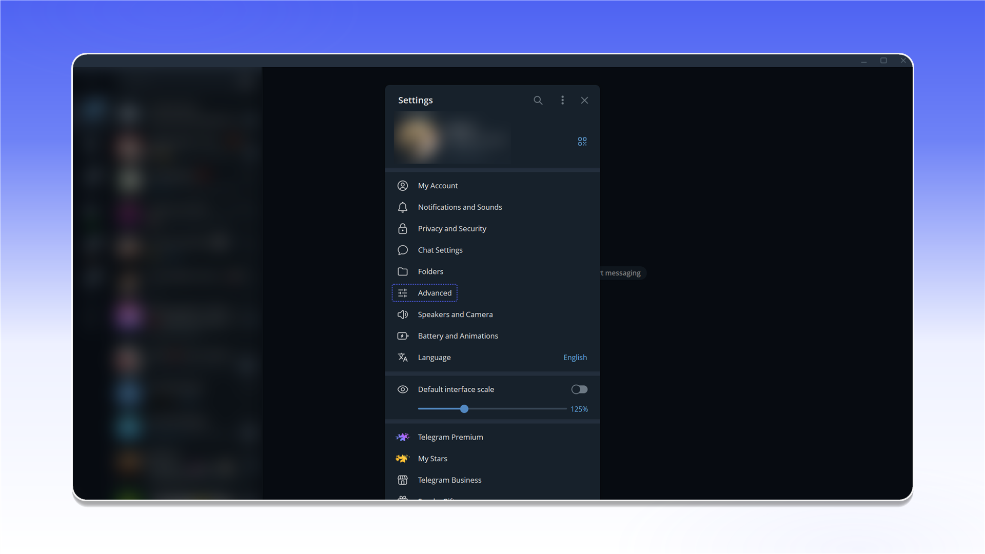 Telegram Desktop 的 Advanced 设置