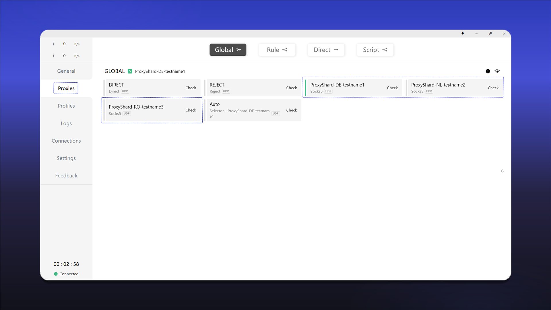 Multiple proxies in Clash for Windows