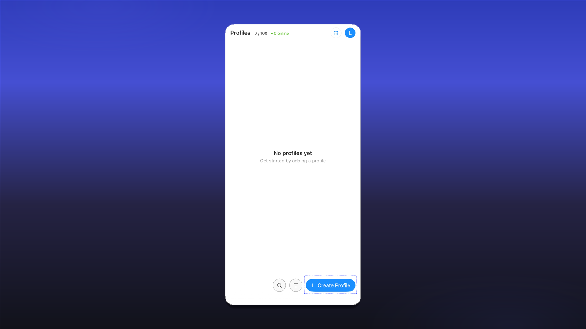 Creating a profile in Octo Browser