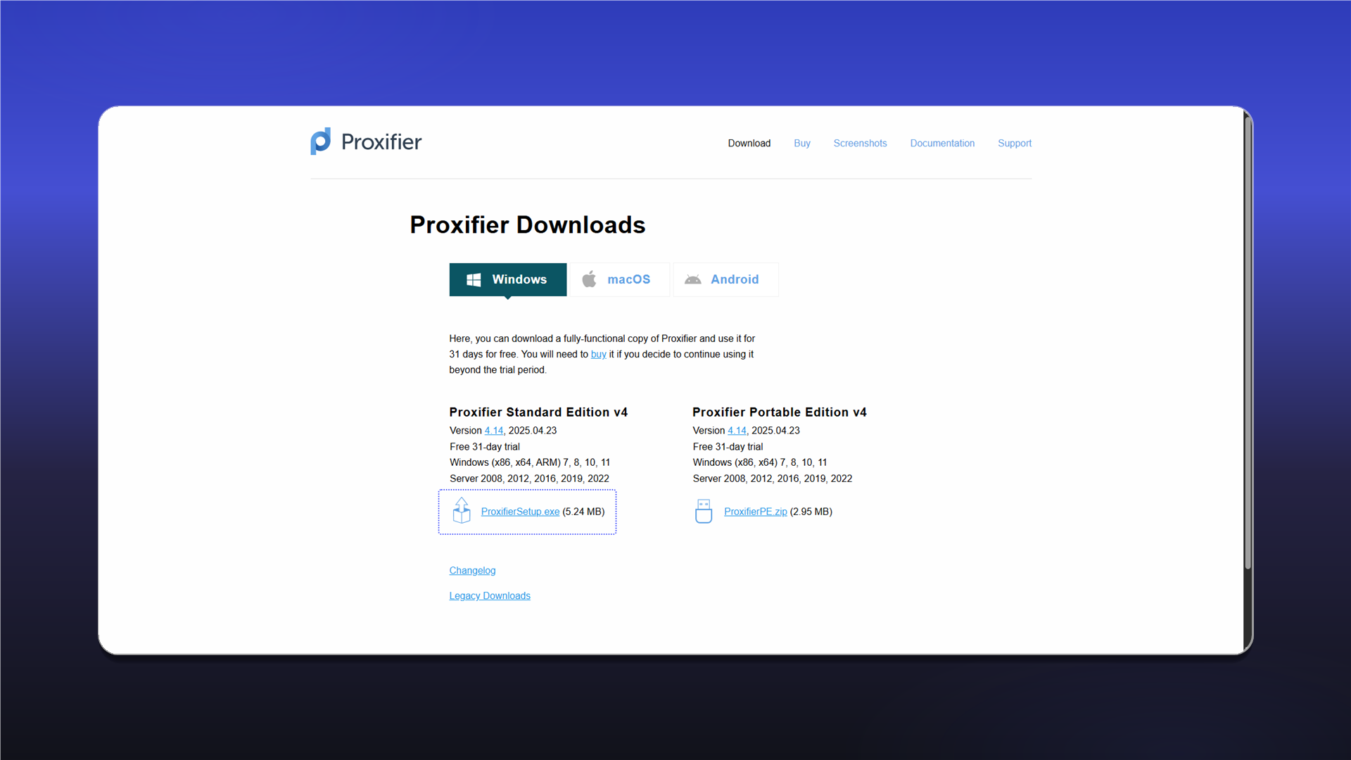 Downloading Proxifier