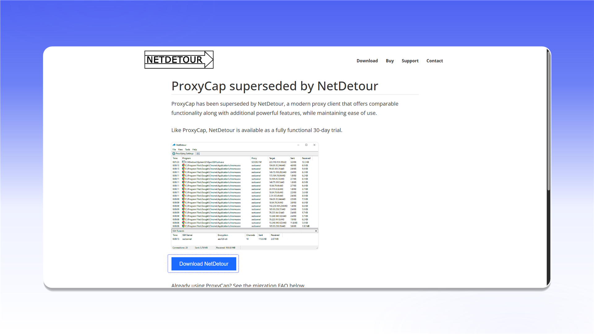 Downloading NetDetour