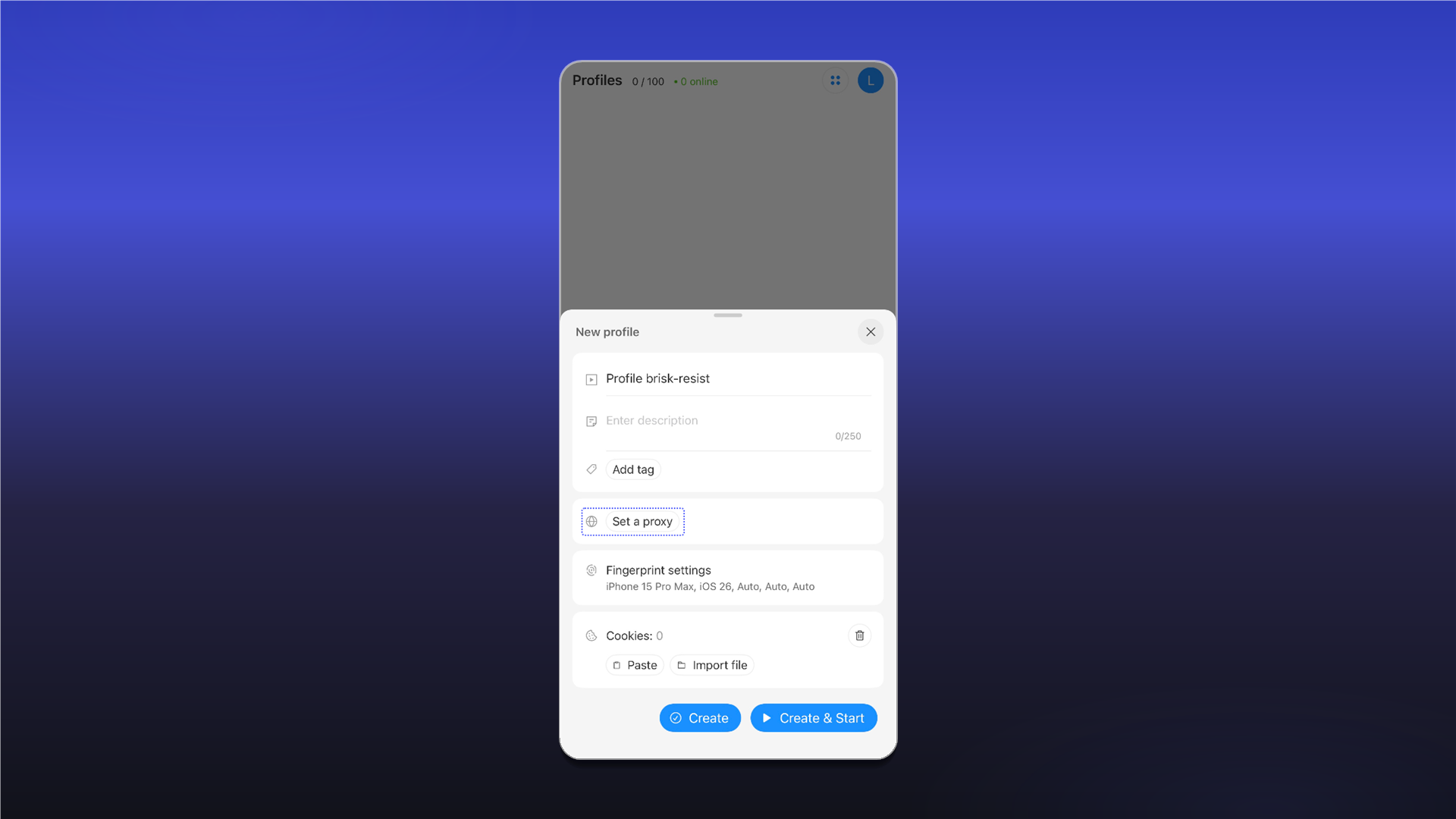 Додавання проксі до профілю Octo Browser