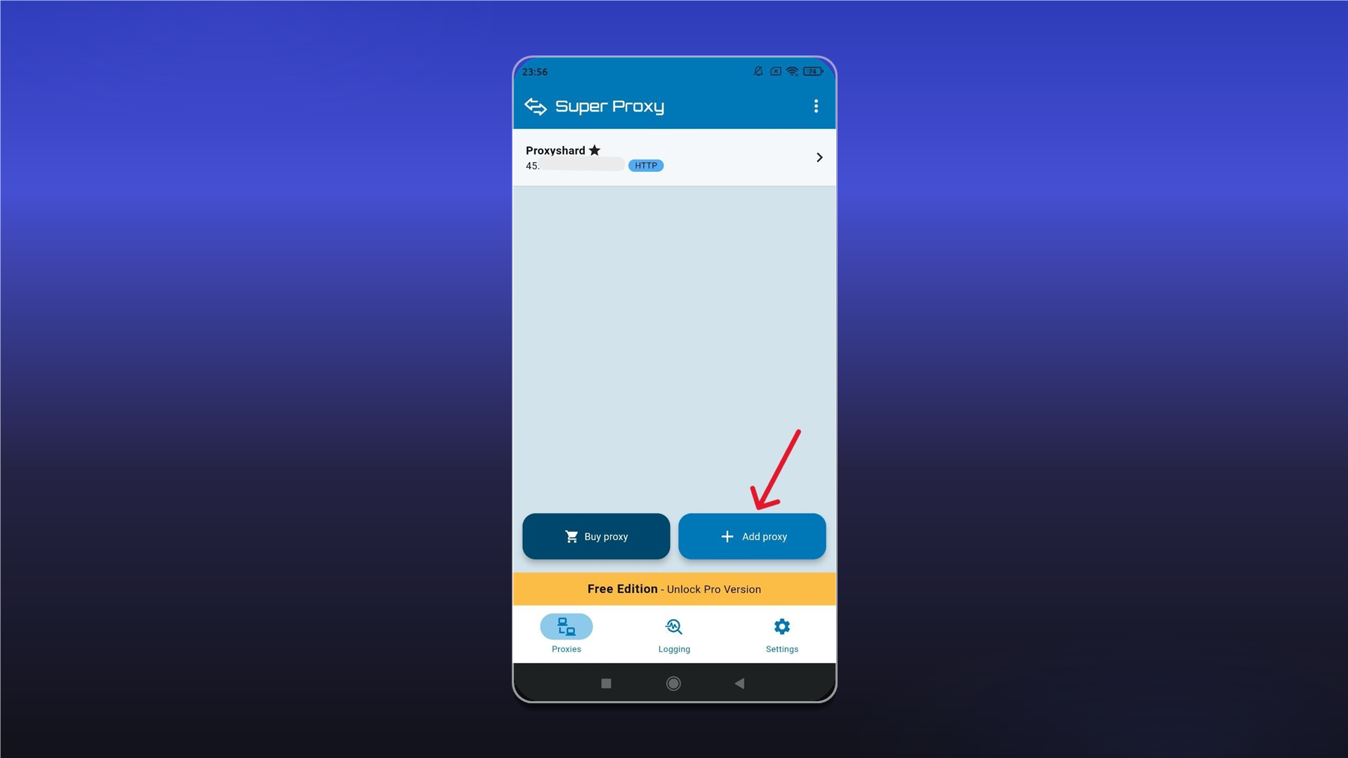 Додавання проксі в Super Proxy